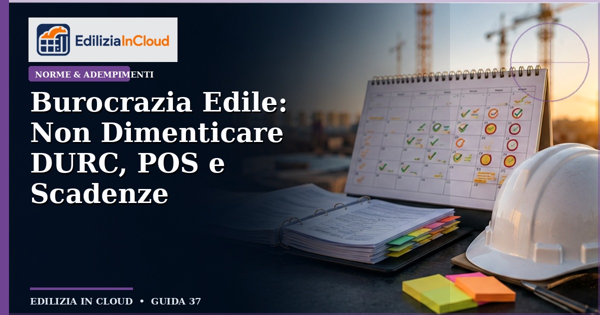 Burocrazia Edile: Non Dimenticare DURC, POS e Scadenze
