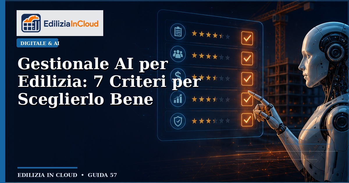 Gestionale AI per Edilizia: 7 Criteri per Sceglierlo Bene