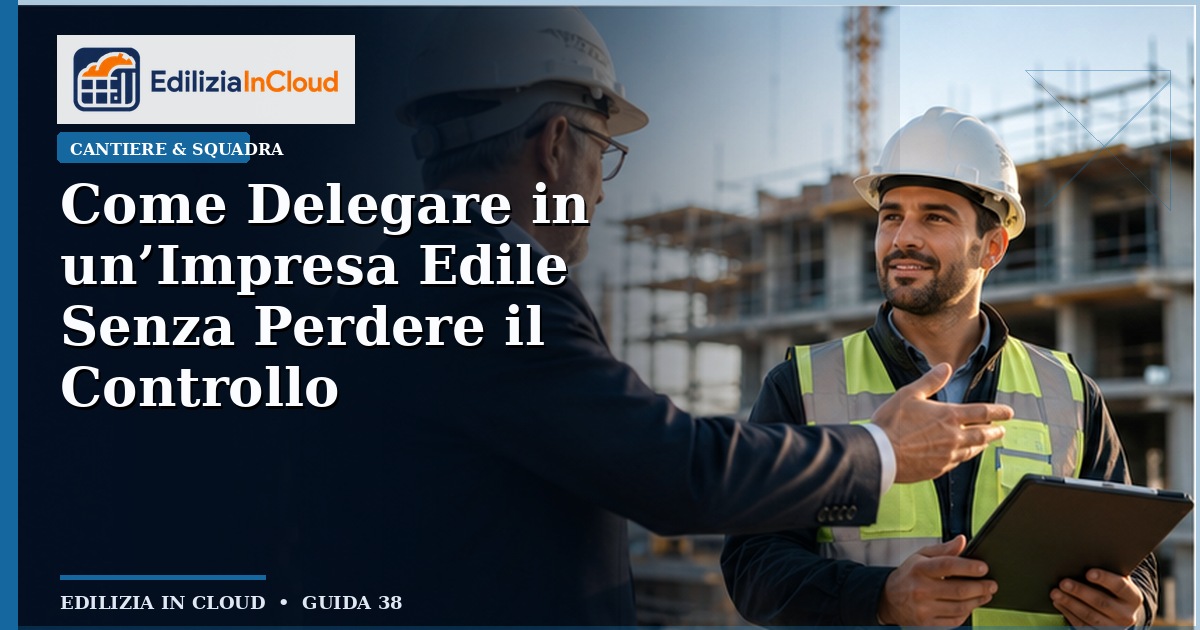 Come Delegare in un'Impresa Edile Senza Perdere il Controllo