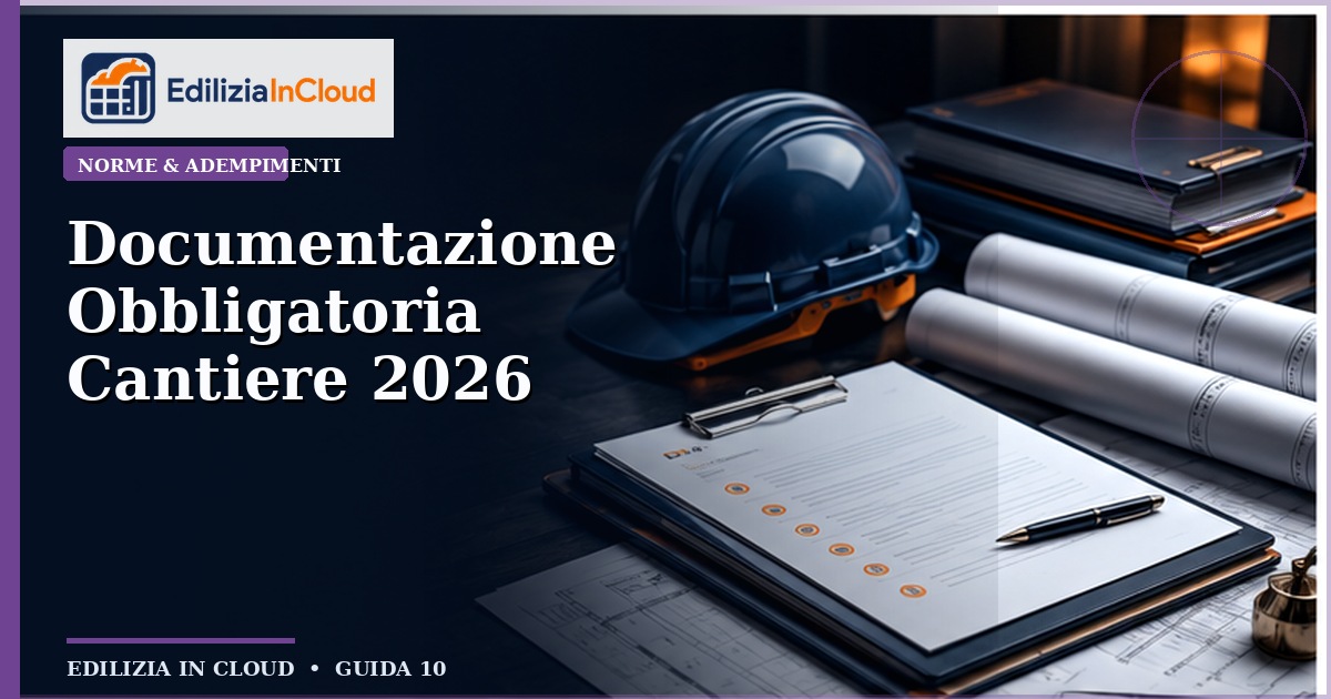 Documentazione Obbligatoria Cantiere 2026
