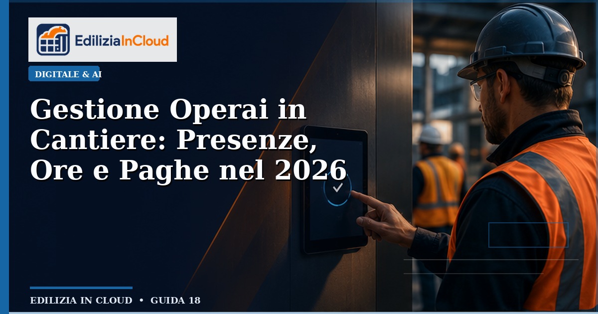 Gestione Operai in Cantiere: Presenze, Ore e Paghe nel 2026