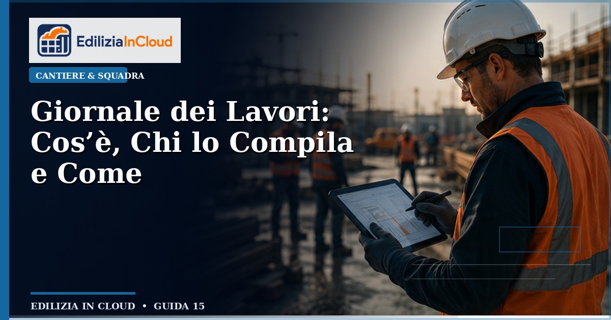 Giornale dei Lavori: Cos'è, Chi lo Compila e Come