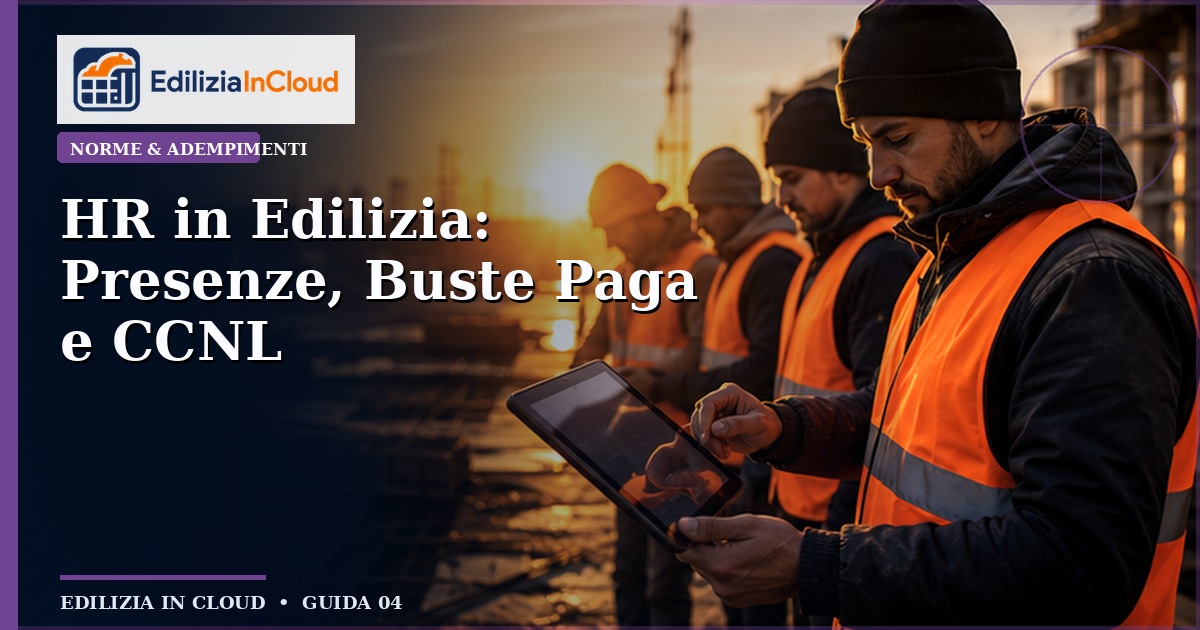 HR in Edilizia: Presenze, Buste Paga e CCNL