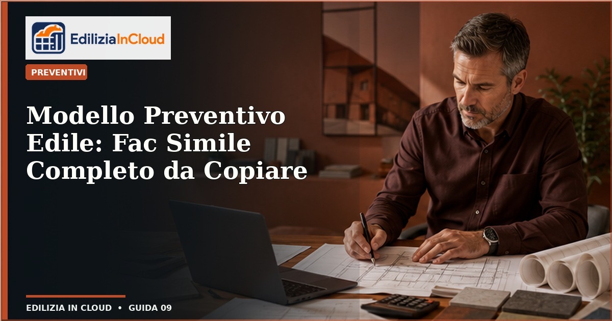 Modello Preventivo Edile: il Fac Simile che Chiude i Lavori