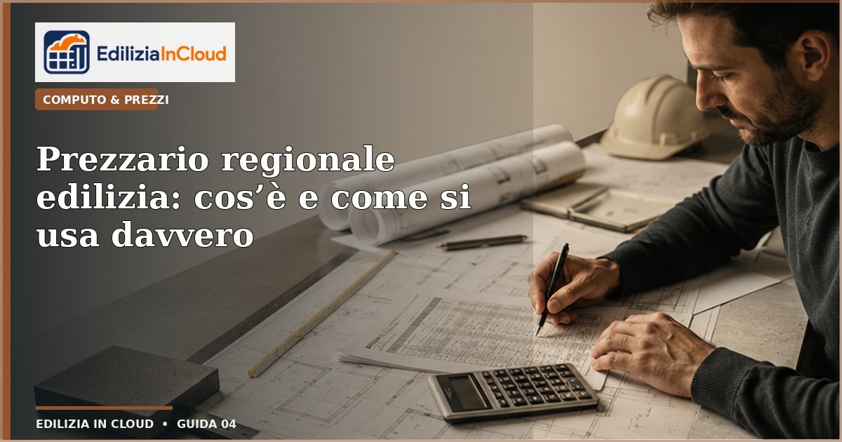 Prezzario regionale edilizia: cos'è e come si usa davvero