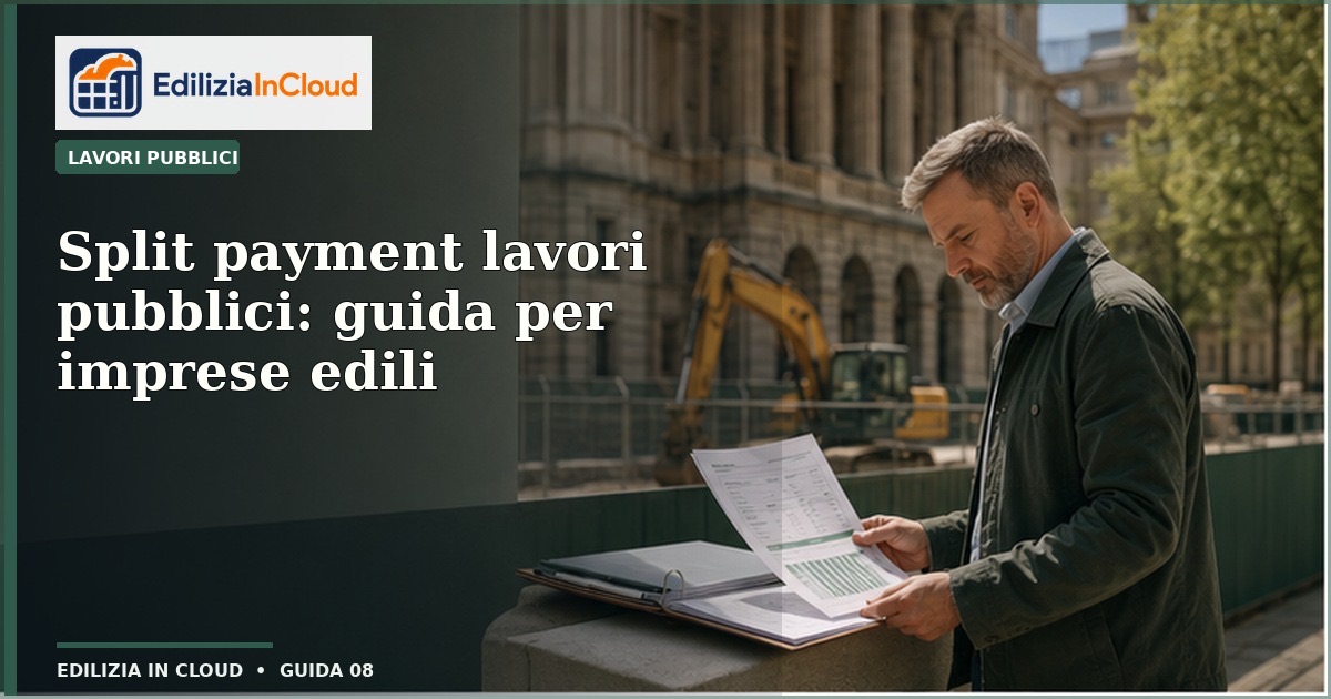 Split payment lavori pubblici: guida per imprese edili