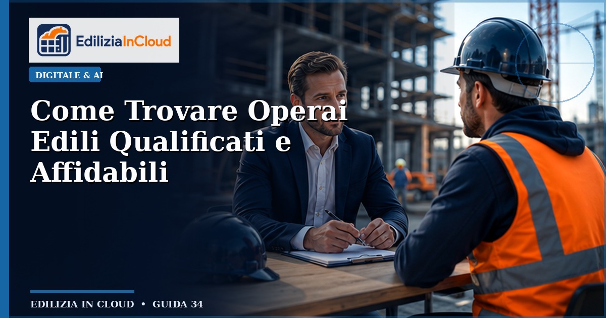 Come Trovare Operai Edili Qualificati e Affidabili